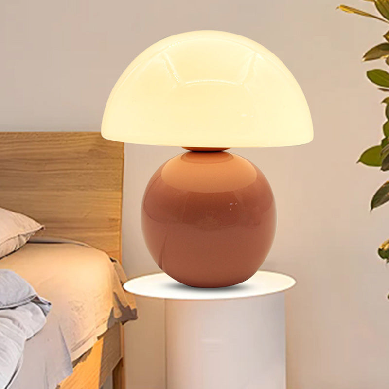 Lampada da Tavolo Ceramica Rotonda Nordic Contemporanea con 1 Luce per Soggiorno