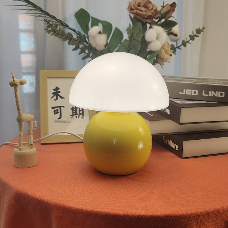 Lampada da Tavolo Ceramica Rotonda Nordic Contemporanea con 1 Luce per Soggiorno