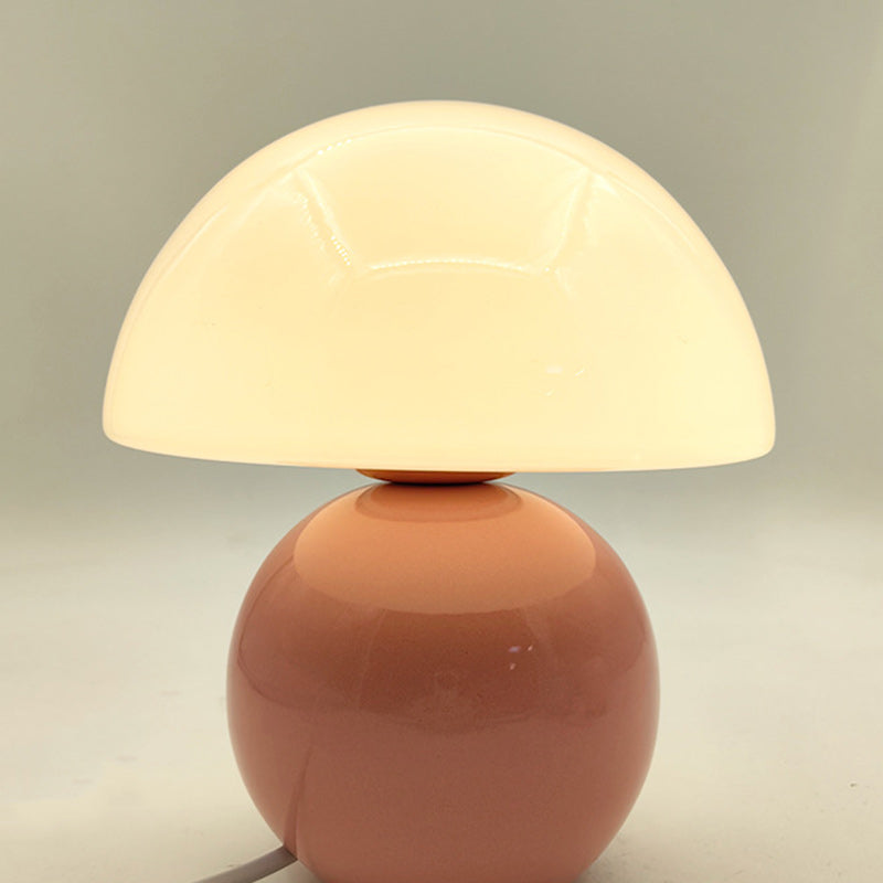 Lampada da Tavolo Ceramica Rotonda Nordic Contemporanea con 1 Luce per Soggiorno