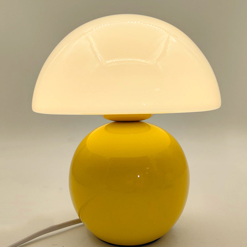 Lampada da Tavolo Ceramica Rotonda Nordic Contemporanea con 1 Luce per Soggiorno