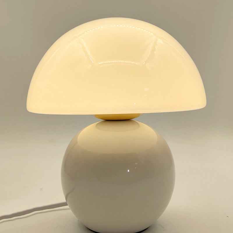 Lampada da Tavolo Ceramica Rotonda Nordic Contemporanea con 1 Luce per Soggiorno