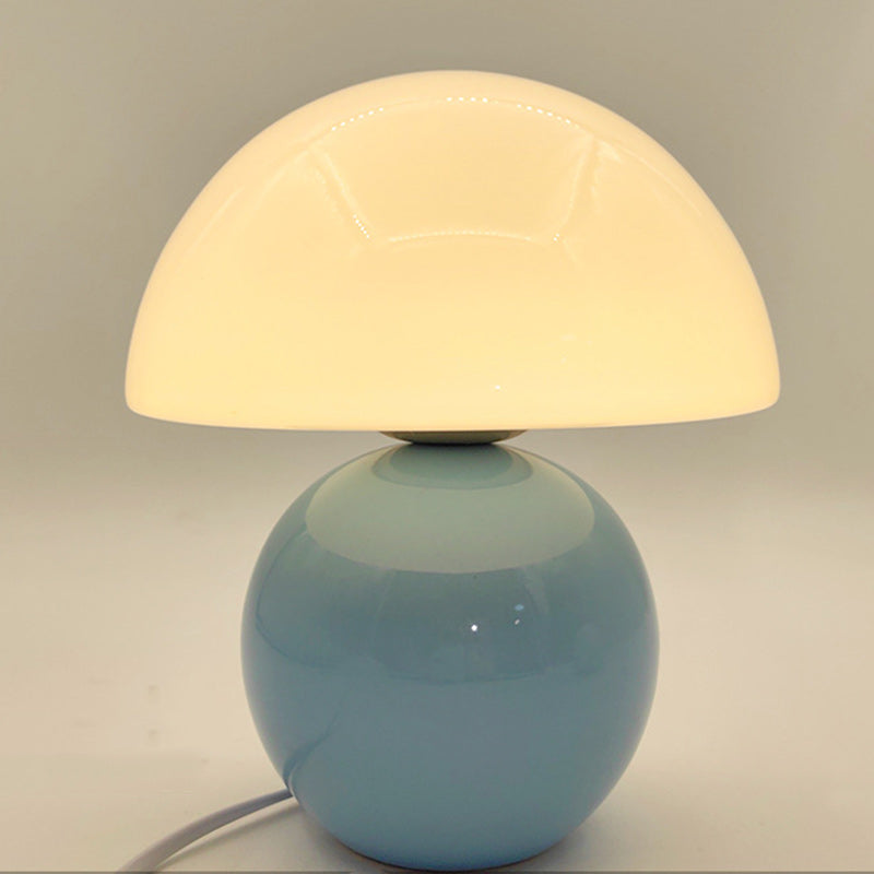 Lampada da Tavolo Ceramica Rotonda Nordic Contemporanea con 1 Luce per Soggiorno