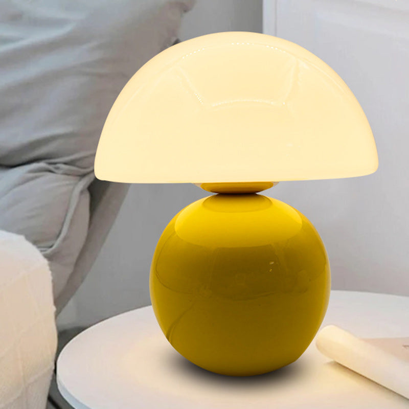 Lampada da Tavolo Ceramica Rotonda Nordic Contemporanea con 1 Luce per Soggiorno