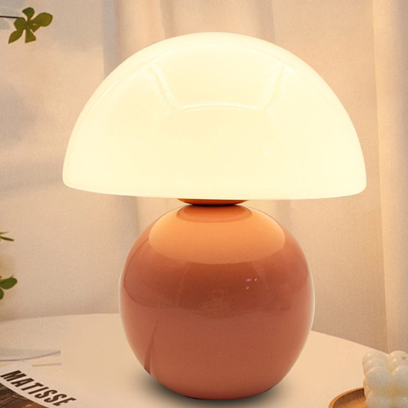 Lampada da Tavolo Ceramica Rotonda Nordic Contemporanea con 1 Luce per Soggiorno