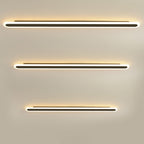 Lampada da parete LED in ferro e acrilico a linea lunga rettangolare minimalista moderna per soggiorno
