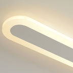 Lampada da parete LED in ferro e acrilico a linea lunga rettangolare minimalista moderna per soggiorno