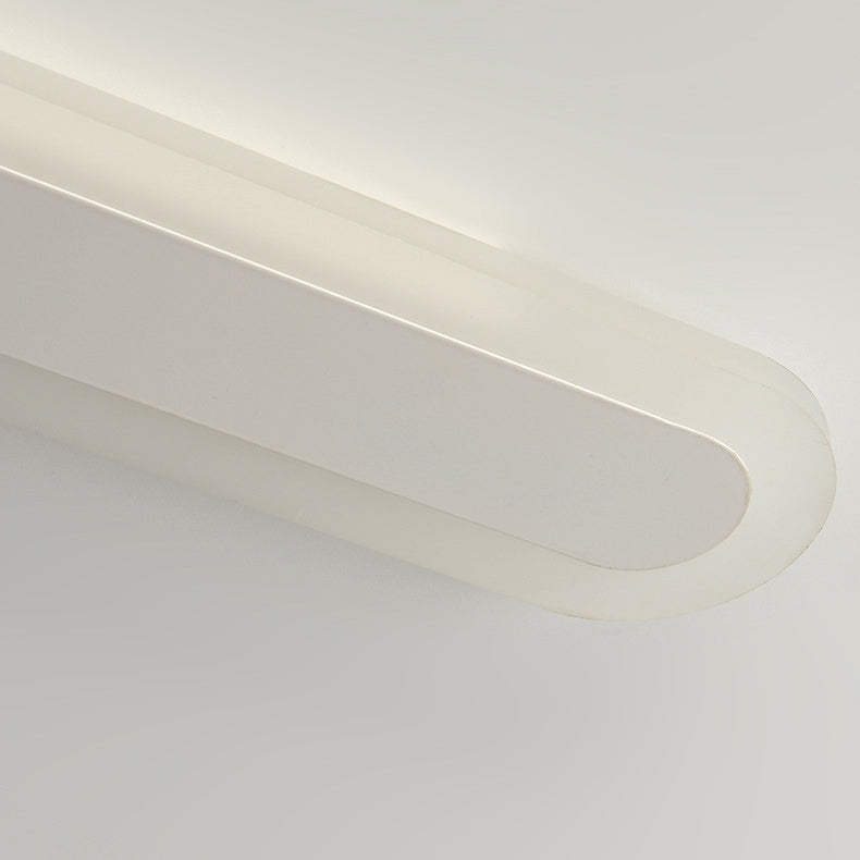 Lampada da parete LED in ferro e acrilico a linea lunga rettangolare minimalista moderna per soggiorno