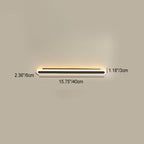 Lampada da parete LED in ferro e acrilico a linea lunga rettangolare minimalista moderna per soggiorno