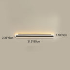 Lampada da parete LED in ferro e acrilico a linea lunga rettangolare minimalista moderna per soggiorno