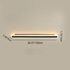 Lampada da parete LED in ferro e acrilico a linea lunga rettangolare minimalista moderna per soggiorno
