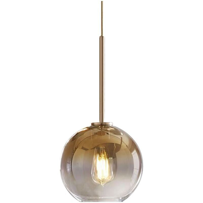 Sospensione in Vetro Gradiente di Lusso Moderno con Ombra a Globo per Sala da Pranzo