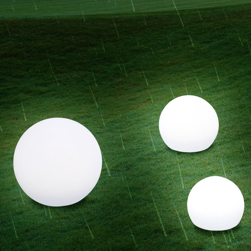 Luce da Giardino Moderna Minimalista a Globo Solare Impermeabile in Plastica PE LED per Esterni
