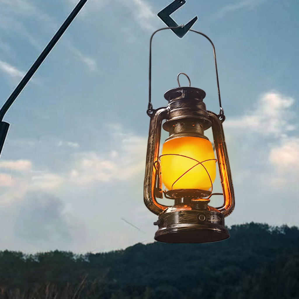Lampada da Tavolo Tradizionale Vintage Ricaricabile a Cilindro con Tubo Curvo Base a Disco in Ferro Acrilico LED per Camera da Letto