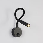 Lampada da Parete LED Flessibile a Forma di Tubo in Ferro Minimalista Moderna per Lettura, Sconces per Camera da Letto