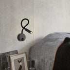 Lampada da Parete LED Flessibile a Forma di Tubo in Ferro Minimalista Moderna per Lettura, Sconces per Camera da Letto