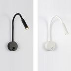 Lampada da Parete LED Flessibile a Forma di Tubo in Ferro Minimalista Moderna per Lettura, Sconces per Camera da Letto