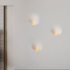 Applique da Parete Rotonda in Gesso Minimalista Moderna con 1 Luce per Soggiorno