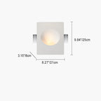 Applique da Parete Rotonda in Gesso Minimalista Moderna con 1 Luce per Soggiorno