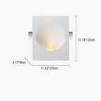 Applique da Parete Rotonda in Gesso Minimalista Moderna con 1 Luce per Soggiorno
