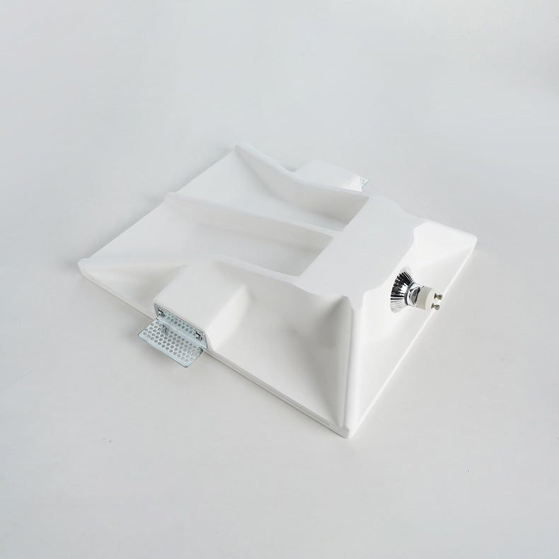 Applique da Parete Rotonda in Gesso Minimalista Moderna con 1 Luce per Soggiorno