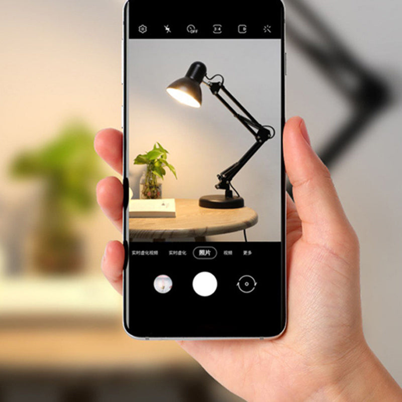 Lampada da Tavolo Regolabile Contemporanea Nordica in Ferro Rotonda con 1 Luce per Camera da Letto
