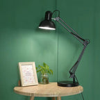 Lampada da Tavolo Regolabile Contemporanea Nordica in Ferro Rotonda con 1 Luce per Camera da Letto