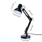 Lampada da Tavolo Regolabile Contemporanea Nordica in Ferro Rotonda con 1 Luce per Camera da Letto