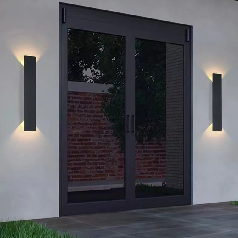 Lampada da parete a LED impermeabile in alluminio e acrilico, striscia lunga, moderna e minimalista per patio all'aperto