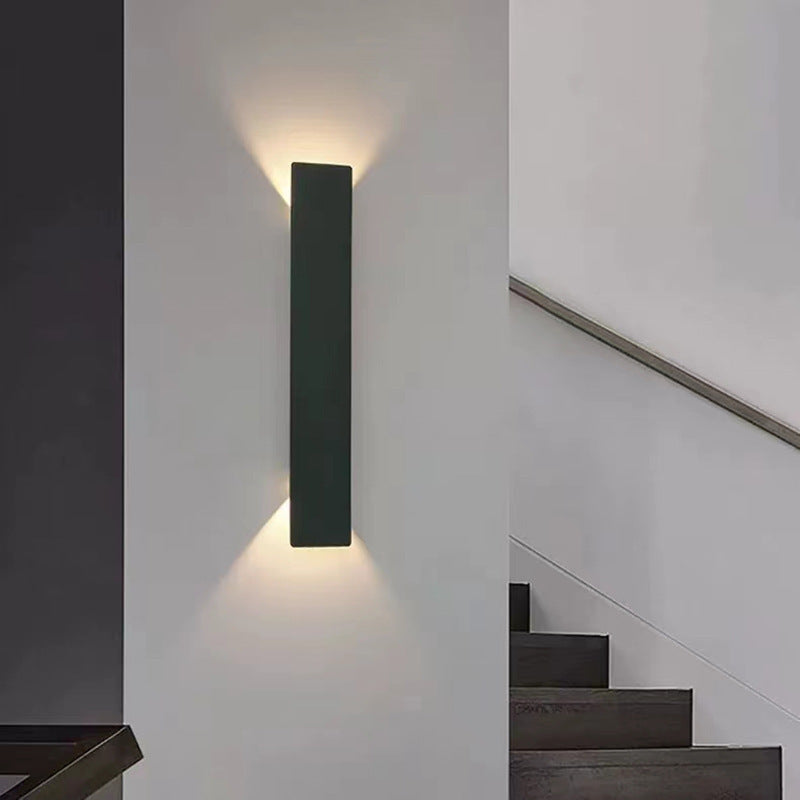 Lampada da parete a LED impermeabile in alluminio e acrilico, striscia lunga, moderna e minimalista per patio all'aperto