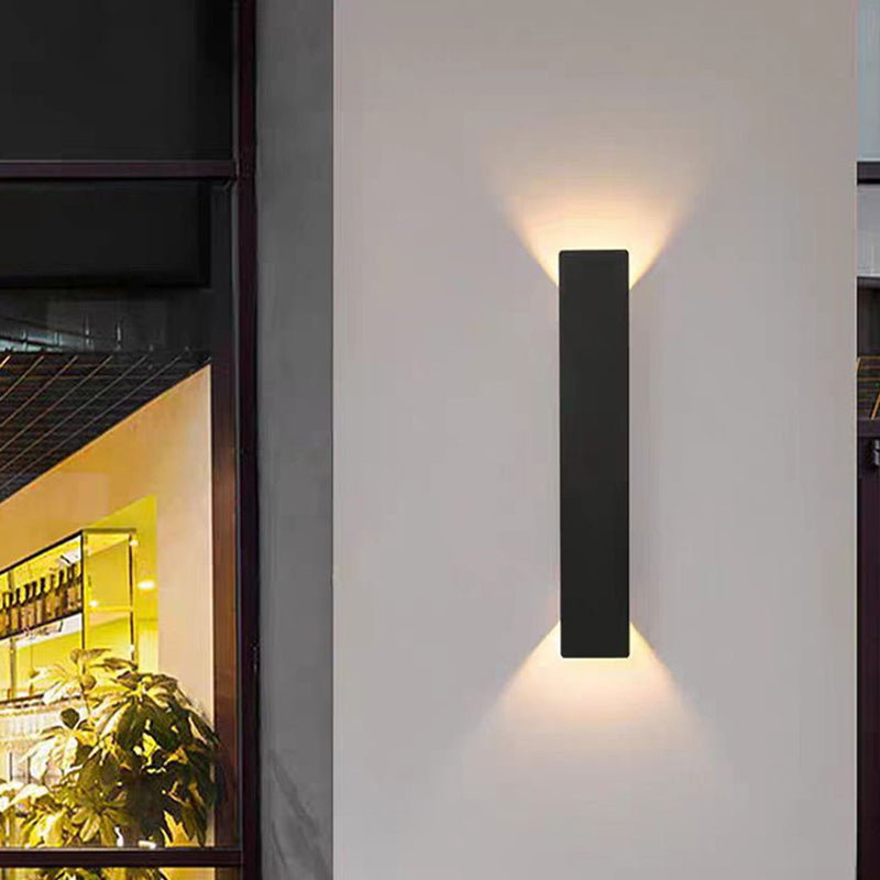 Lampada da parete a LED impermeabile in alluminio e acrilico, striscia lunga, moderna e minimalista per patio all'aperto