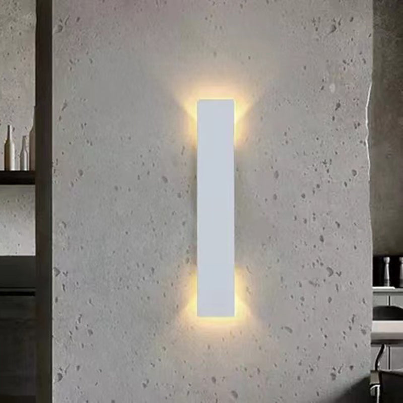 Lampada da parete a LED impermeabile in alluminio e acrilico, striscia lunga, moderna e minimalista per patio all'aperto