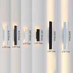Lampada da parete a LED impermeabile in alluminio e acrilico, striscia lunga, moderna e minimalista per patio all'aperto
