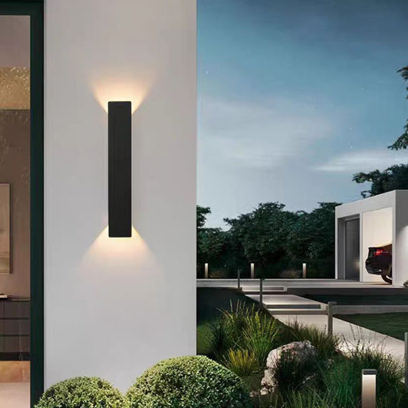 Lampada da parete a LED impermeabile in alluminio e acrilico, striscia lunga, moderna e minimalista per patio all'aperto