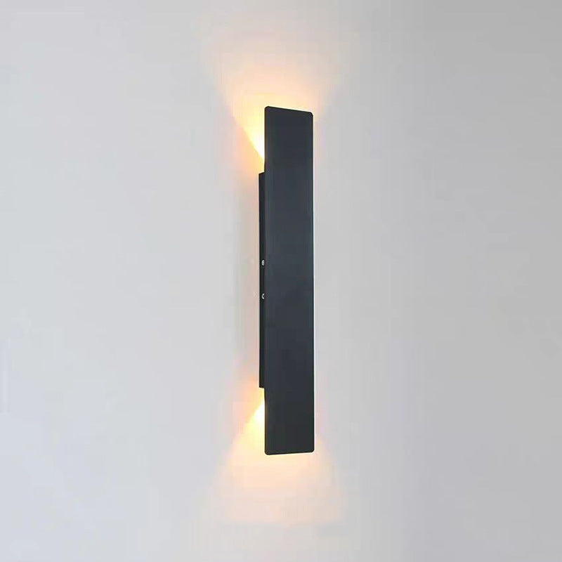 Lampada da parete a LED impermeabile in alluminio e acrilico, striscia lunga, moderna e minimalista per patio all'aperto
