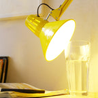 Lampada da Terra Rotonda Retrattile e Girevole in Ferro 1 Luce Contemporanea Scandinava per Camera da Letto