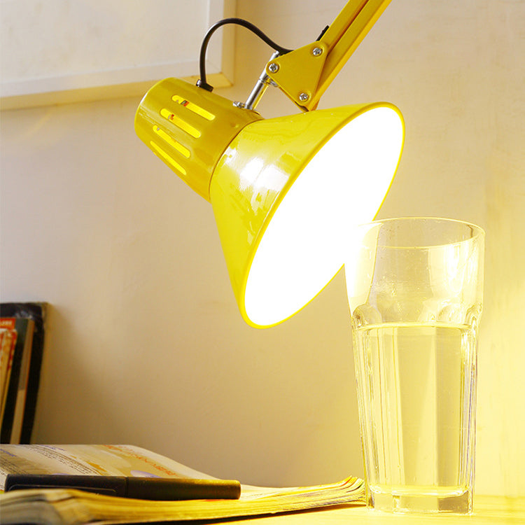 Lampada da Terra Rotonda Retrattile e Girevole in Ferro 1 Luce Contemporanea Scandinava per Camera da Letto