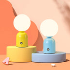 Lampada da Tavolo LED Acrilica Rotonda USB in Ferro Scandinava Contemporanea per Camera da Letto