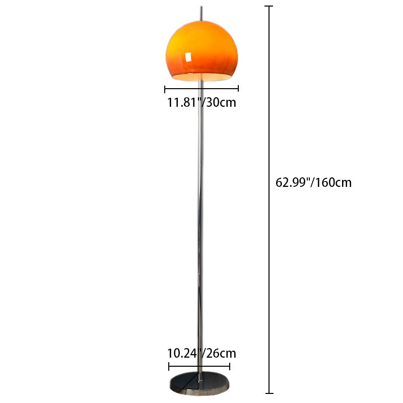 Lampada da terra moderna in ferro acrilico a forma di fungo con 2 luci per soggiorno