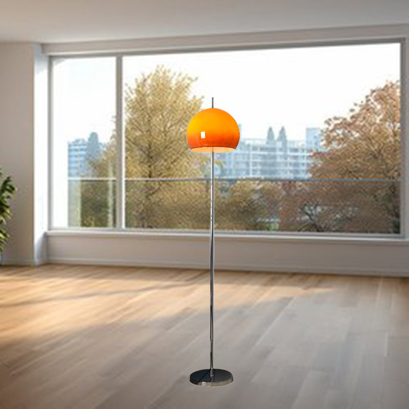 Lampada da terra moderna in ferro acrilico a forma di fungo con 2 luci per soggiorno
