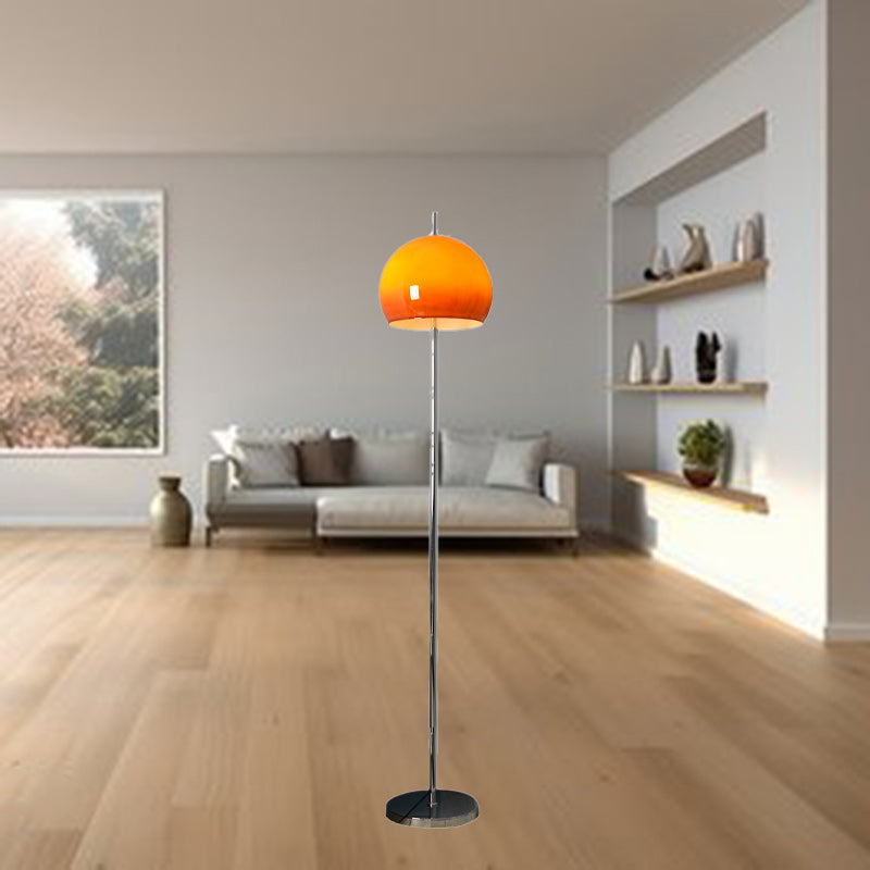 Lampada da terra moderna in ferro acrilico a forma di fungo con 2 luci per soggiorno
