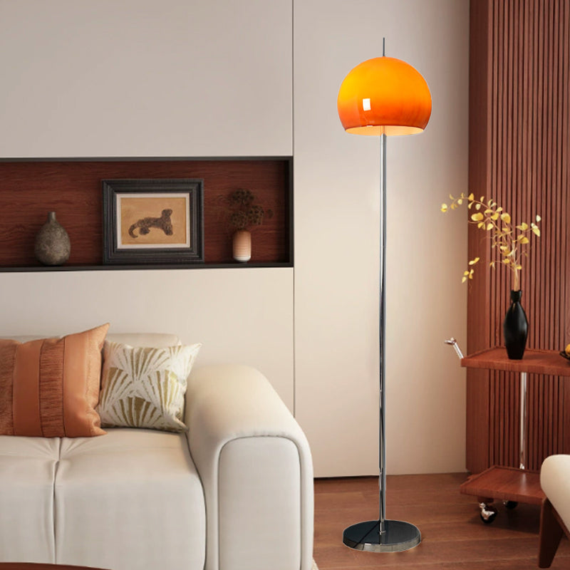 Lampada da terra moderna in ferro acrilico a forma di fungo con 2 luci per soggiorno