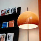 Lampada da terra moderna in ferro acrilico a forma di fungo con 2 luci per soggiorno