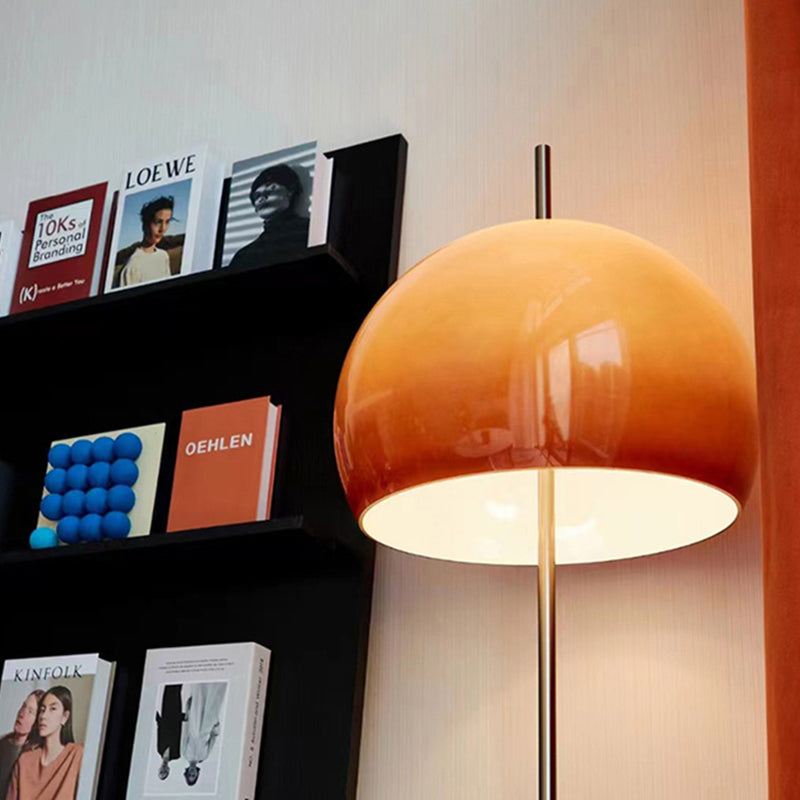 Lampada da terra moderna in ferro acrilico a forma di fungo con 2 luci per soggiorno