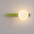 Semplicità Moderna Geometria Ferro Vetro Lampada Applique a 1 Luce con Zip per Camera da Letto