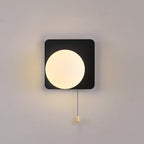 Semplicità Moderna Geometria Ferro Vetro Lampada Applique a 1 Luce con Zip per Camera da Letto