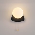 Semplicità Moderna Geometria Ferro Vetro Lampada Applique a 1 Luce con Zip per Camera da Letto