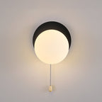 Semplicità Moderna Geometria Ferro Vetro Lampada Applique a 1 Luce con Zip per Camera da Letto