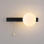 Semplicità Moderna Geometria Ferro Vetro Lampada Applique a 1 Luce con Zip per Camera da Letto