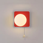 Semplicità Moderna Geometria Ferro Vetro Lampada Applique a 1 Luce con Zip per Camera da Letto