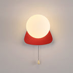 Semplicità Moderna Geometria Ferro Vetro Lampada Applique a 1 Luce con Zip per Camera da Letto